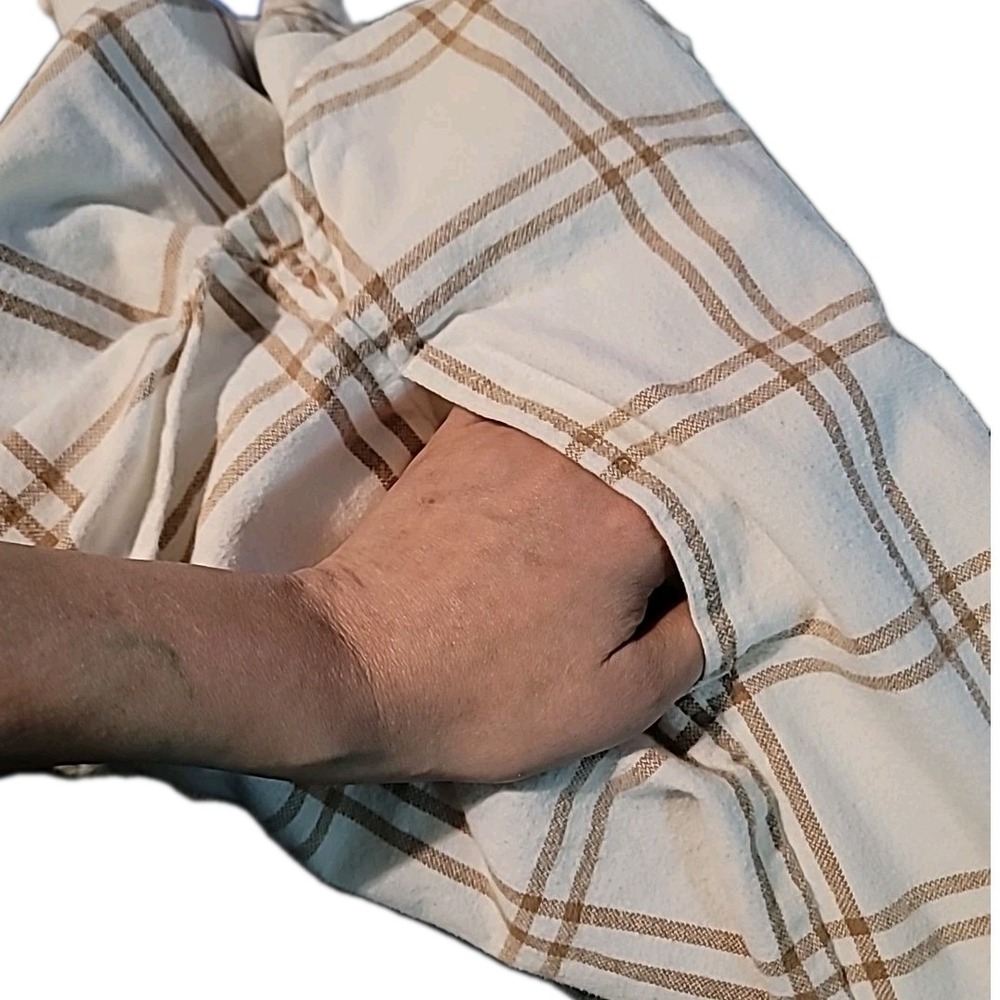 J. Crew Plaid Flannel W/ Pockets Shirt-Jacket Shacket Size Small Tan 100% Cotton - Picture 4 of 7